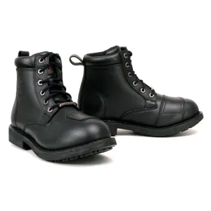 Milwaukee Leather MBL9322 Women's Black Full Grain Leather Classic Motorcycle Riding Boots-Lace-Up Closure Shoes