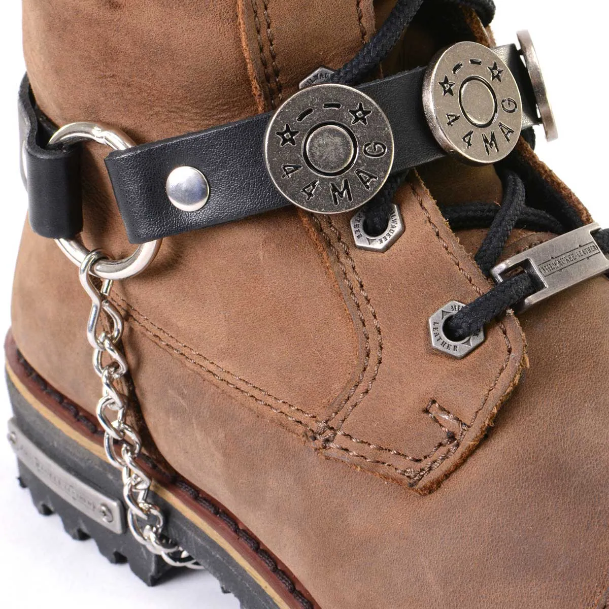 Milwaukee Leather MLA3004 Silver Biker Chain for Motorcycle Boots with