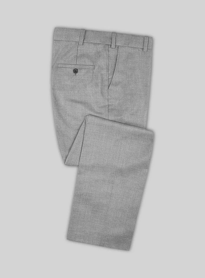 Napolean Worsted Light Gray Wool Suit