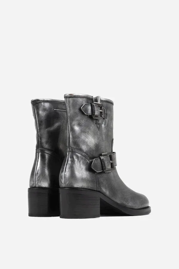 New Camperos Gunmetal Biker Booties