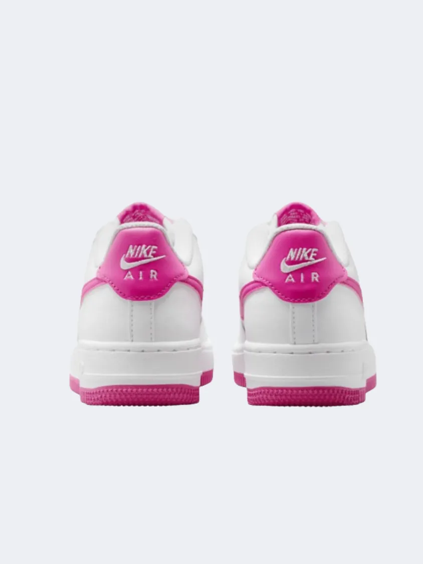 Nike Air Force 1 Gs Girls Lifestyle Shoes White/Laser Fuchsia