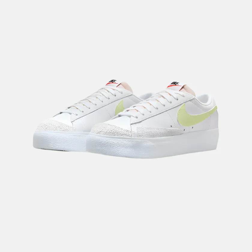 Nike Blazer Low Platform Women's Lifestyle Shoes - White/Team Orange/Black/Life Lime