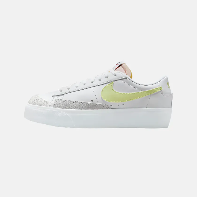 Nike Blazer Low Platform Women's Lifestyle Shoes - White/Team Orange/Black/Life Lime