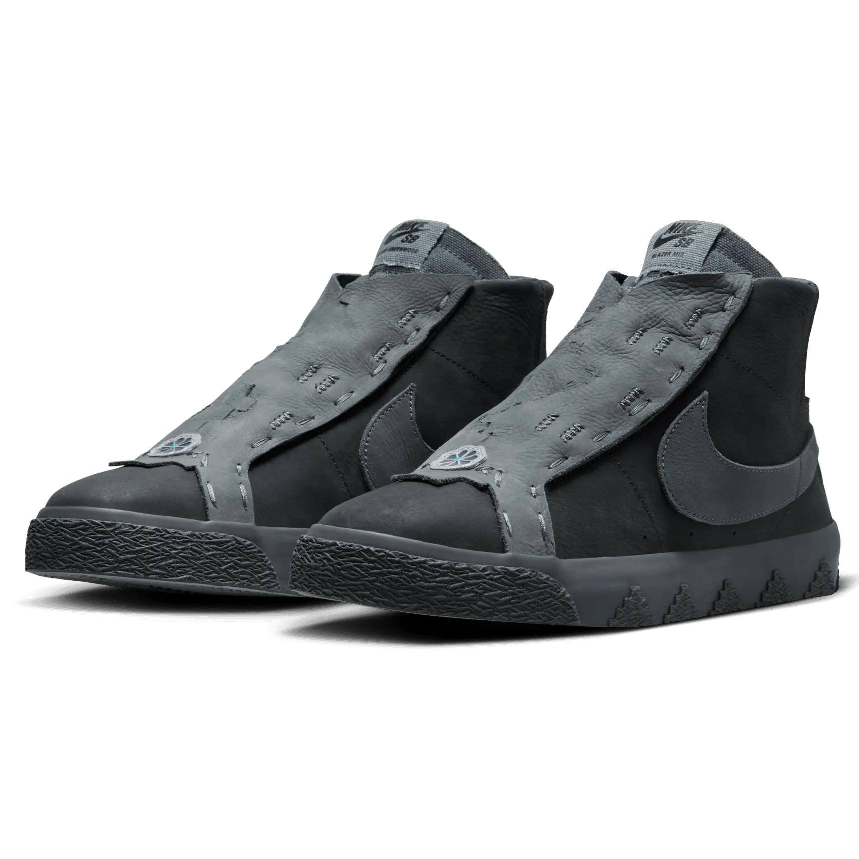 Nike SB Blazer Mid x Di'orr Greenwood Skate Shoe - Anthracite/Dark Smoke Grey