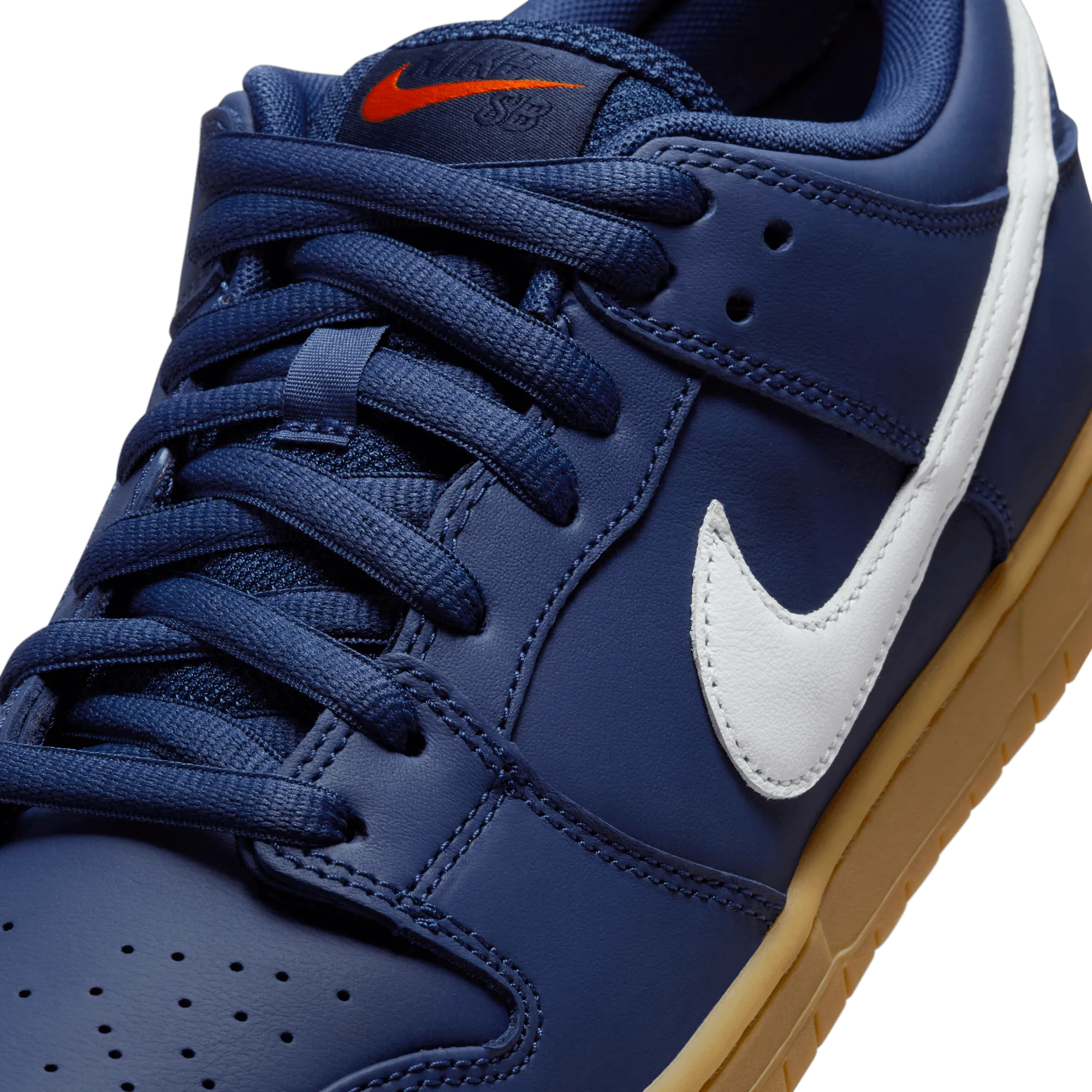 Nike SB Dunk Low Pro OL Skateboard Shoe - Navy/White-Navy-Gum Light Brown