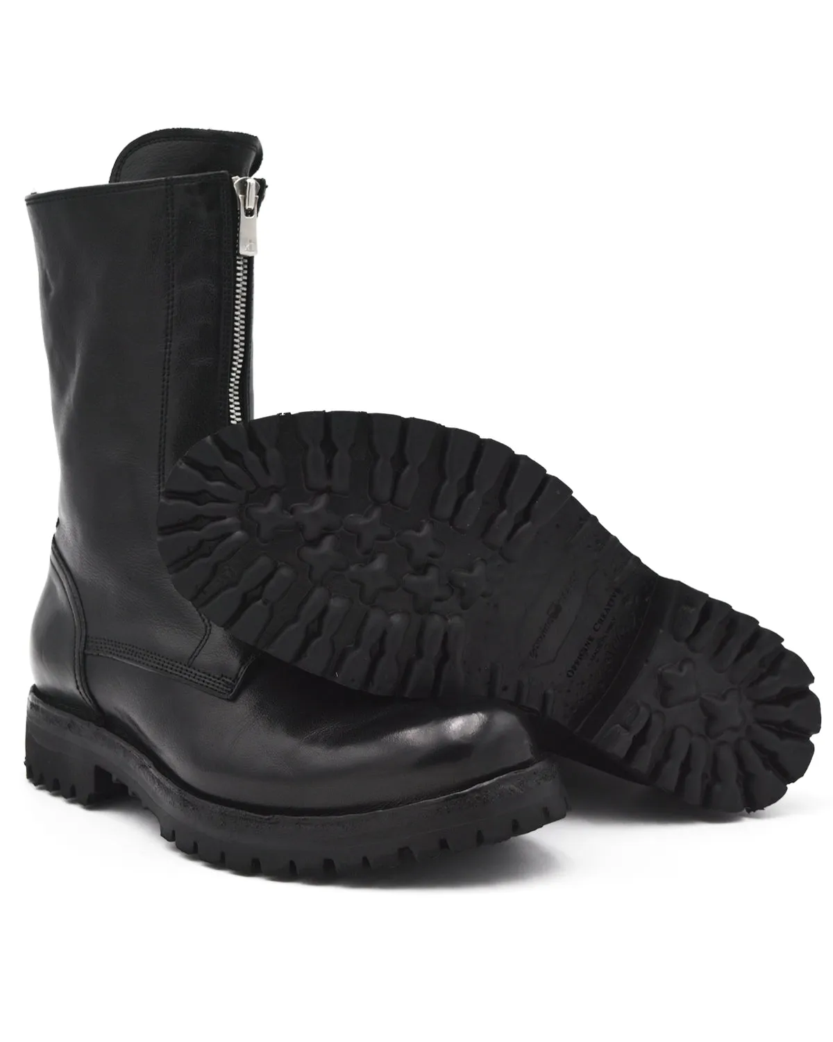 Officine Loraine Black Front Zip Boots