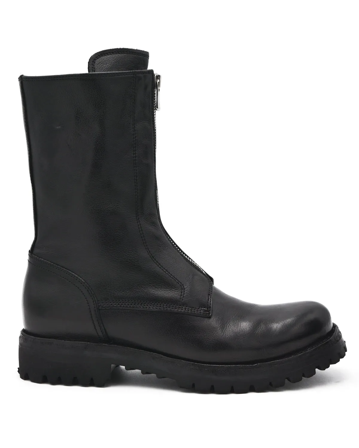 Officine Loraine Black Front Zip Boots