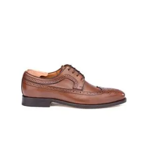 Patina Chestnut Derby Shoes - Leather outsole - TURNFORD