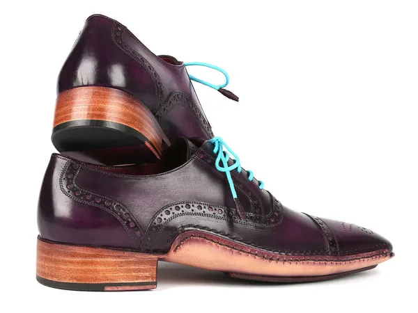 Paul Parkman Handsewn Captoe Oxfords Purple (ID#5032-PRP)