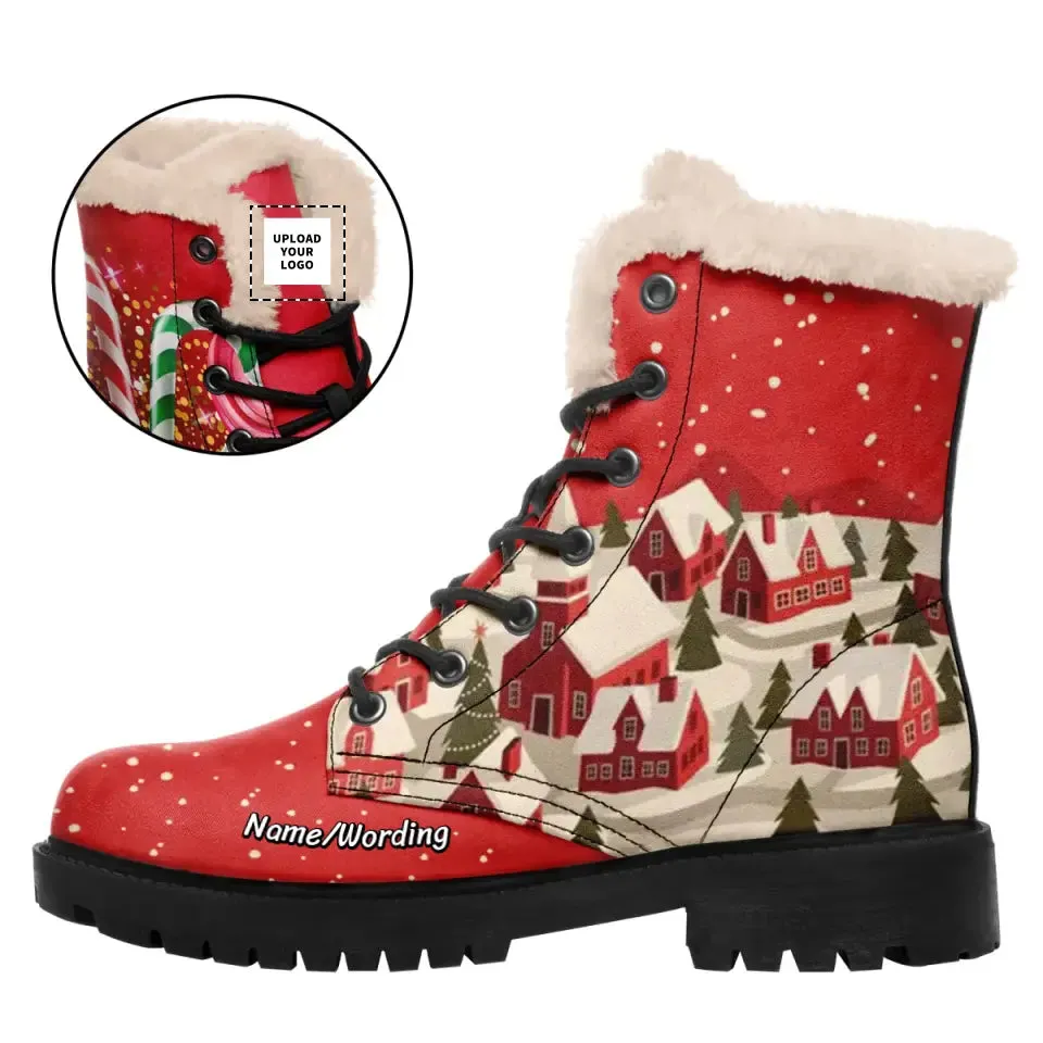 Personalized Santa Boots, Custom Christmas Boots ,Christmas Gift,1921-23020128,WB-23025001