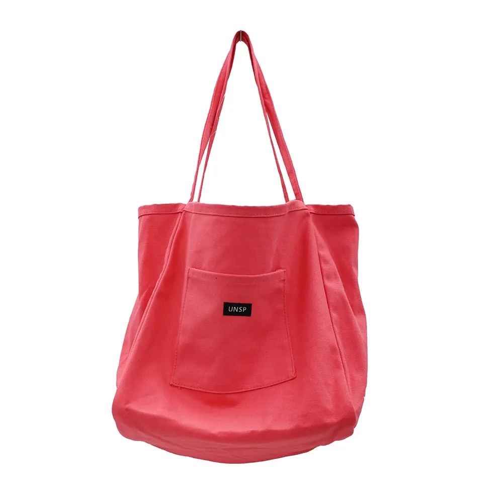 Pop of Color Pocket Tote Bag OY31