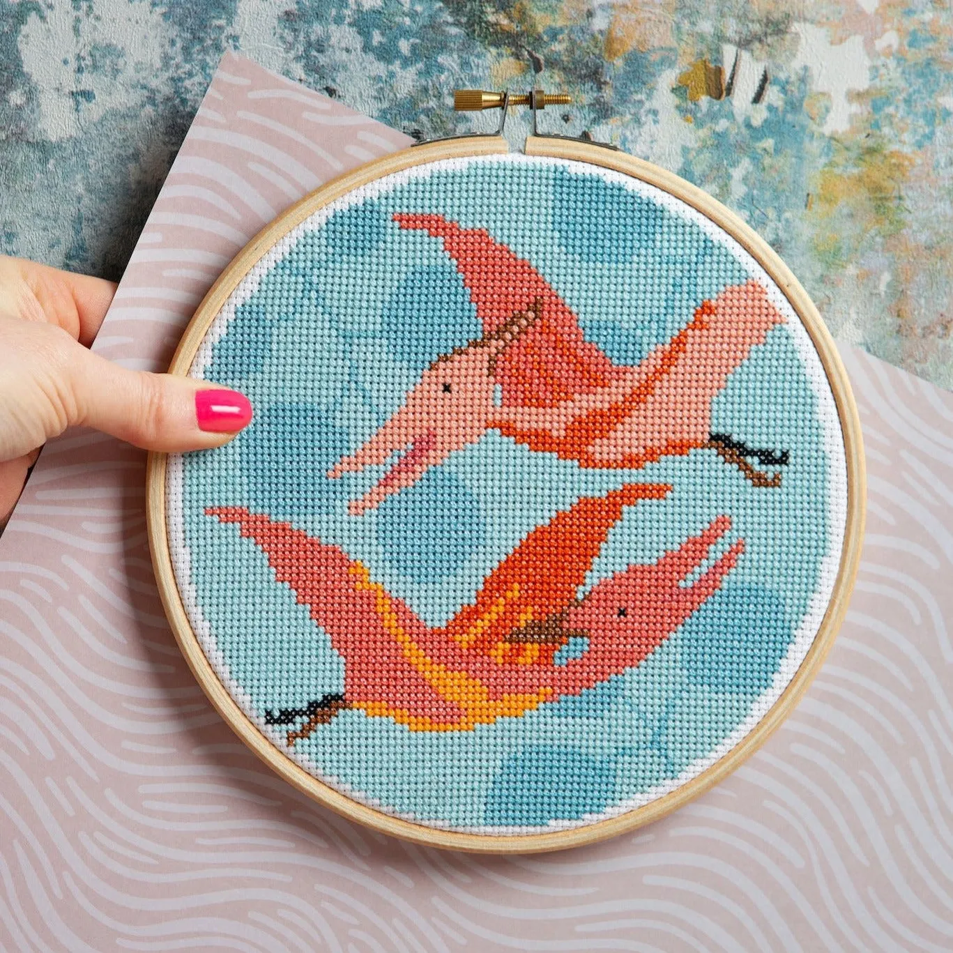 Pterodactyl Cross Stitch Kit