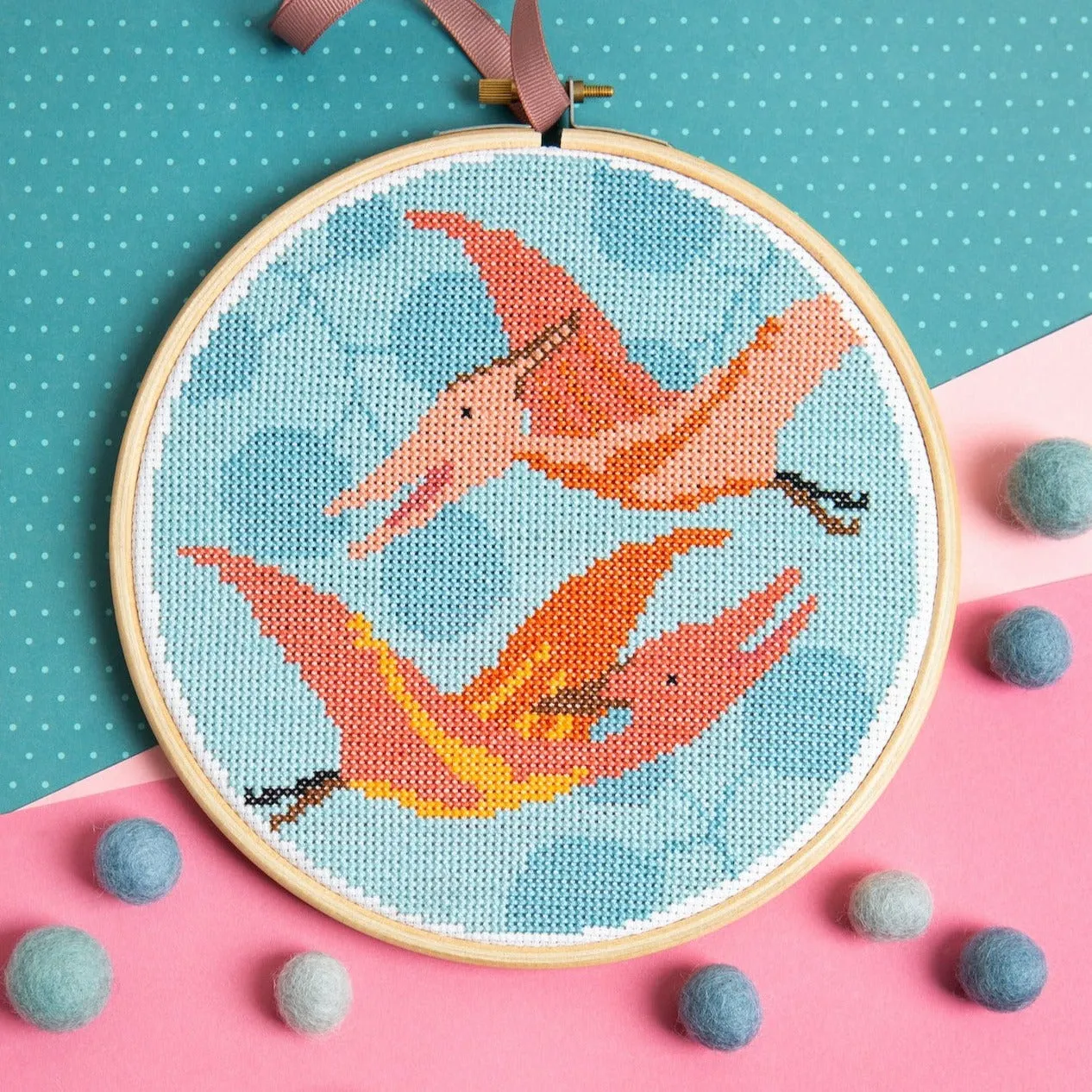 Pterodactyl Cross Stitch Kit