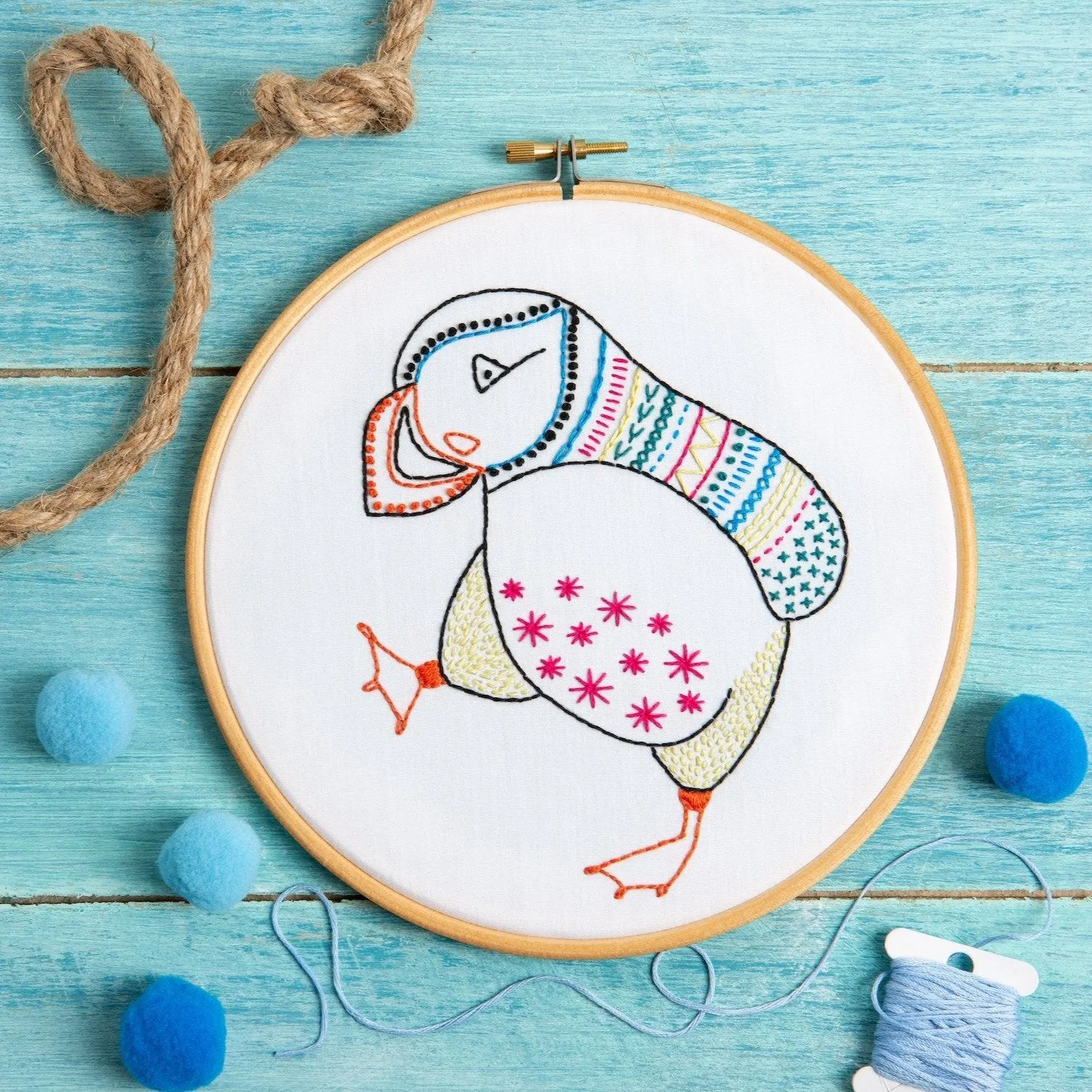 Puffin Embroidery Kit