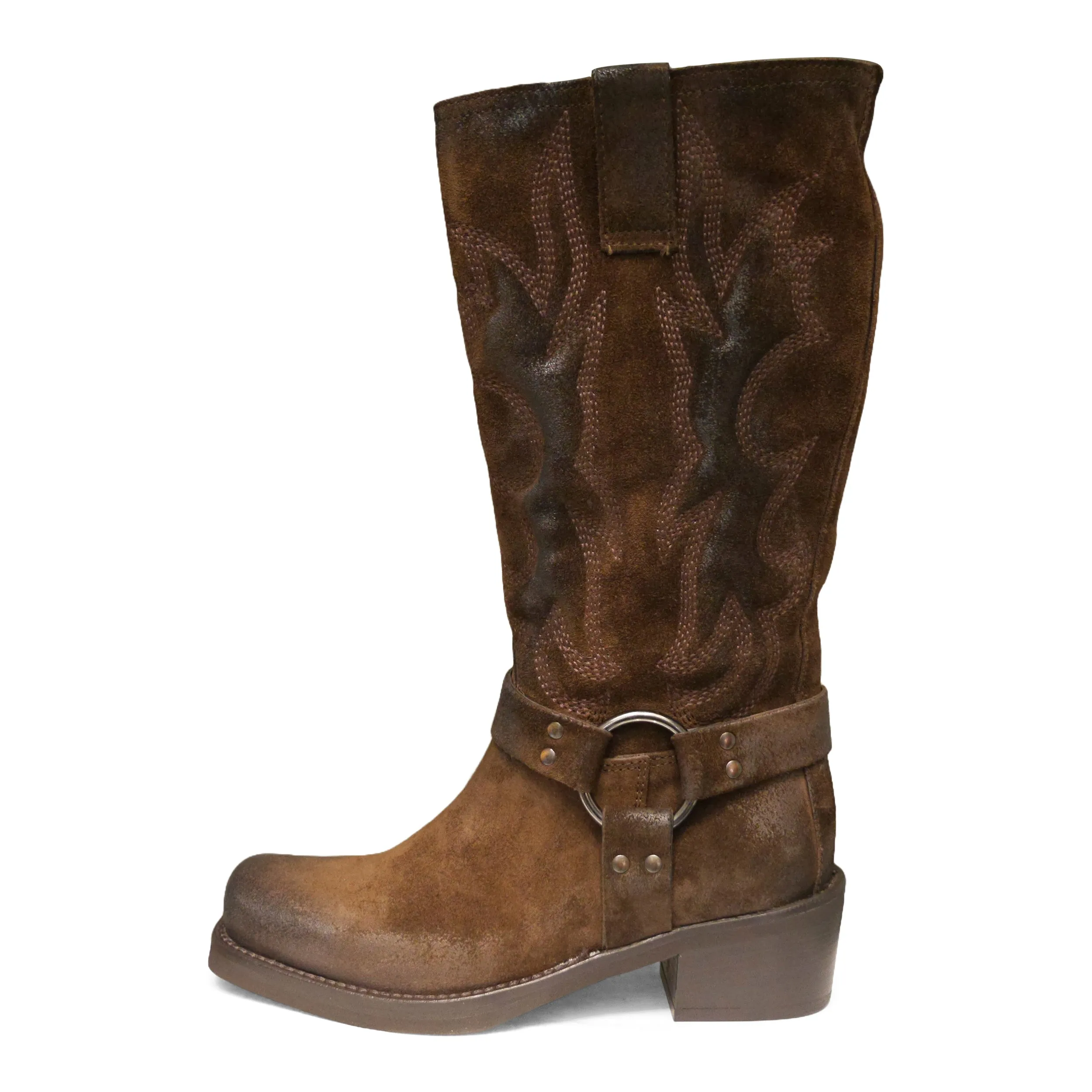 PX842 - Oily Suede Brown Biker