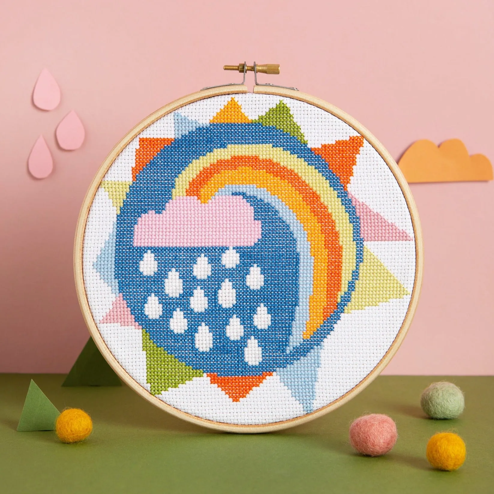 Rainbow Cross Stitch Kit