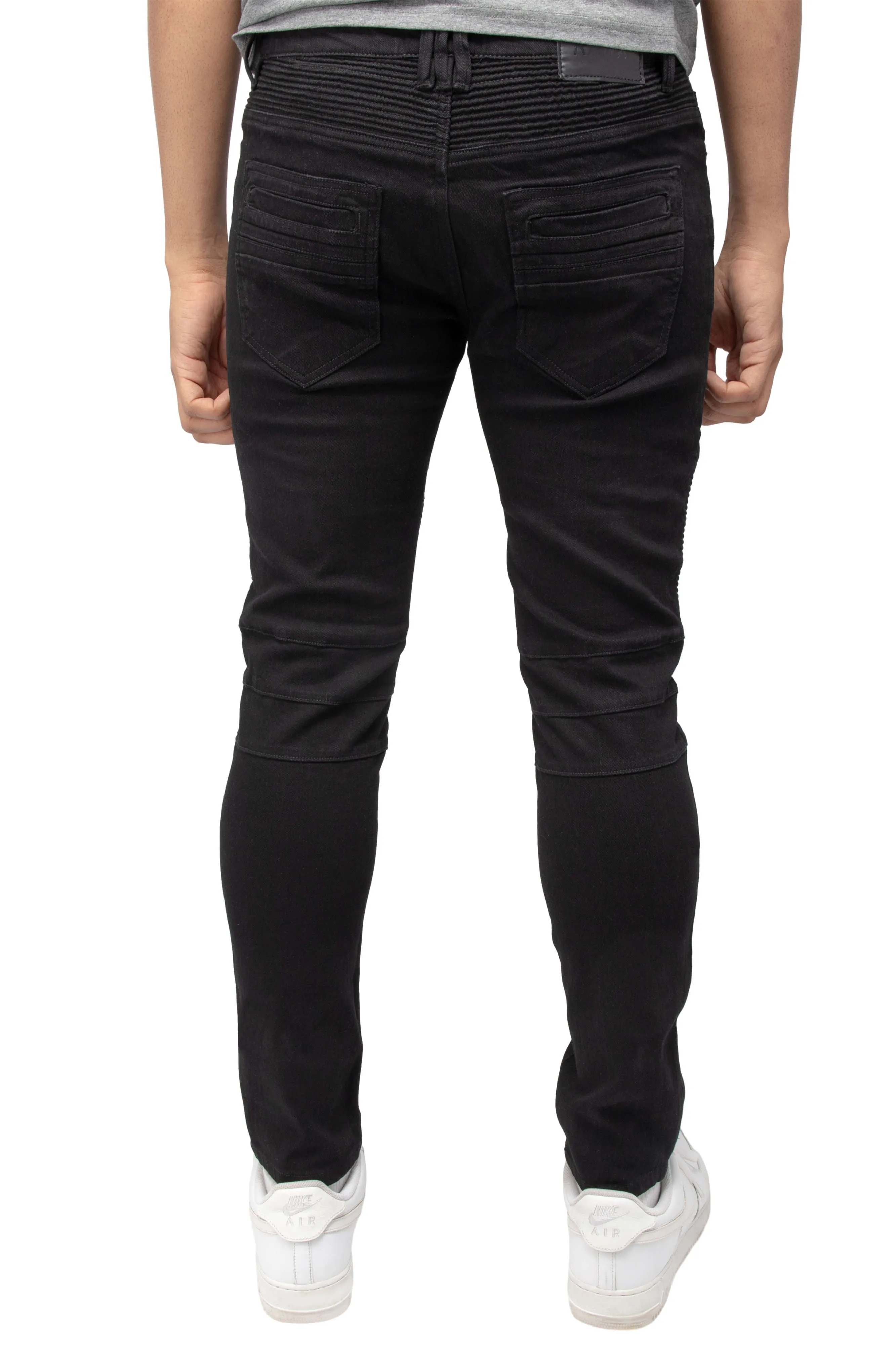 RAW X Men's Skinny Fit Flexible Moto Biker Jeans