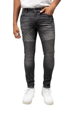 RAW X Men's Skinny Fit Flexible Moto Biker Jeans