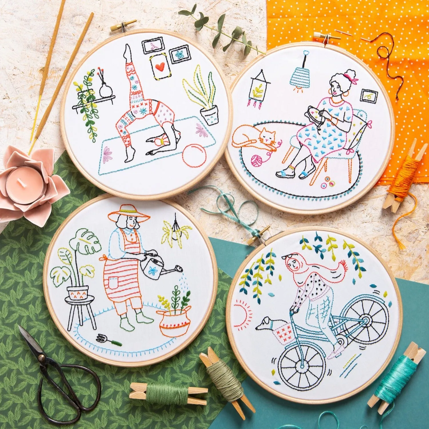 Relax Embroidery Kit (Wonderful Women Collection)