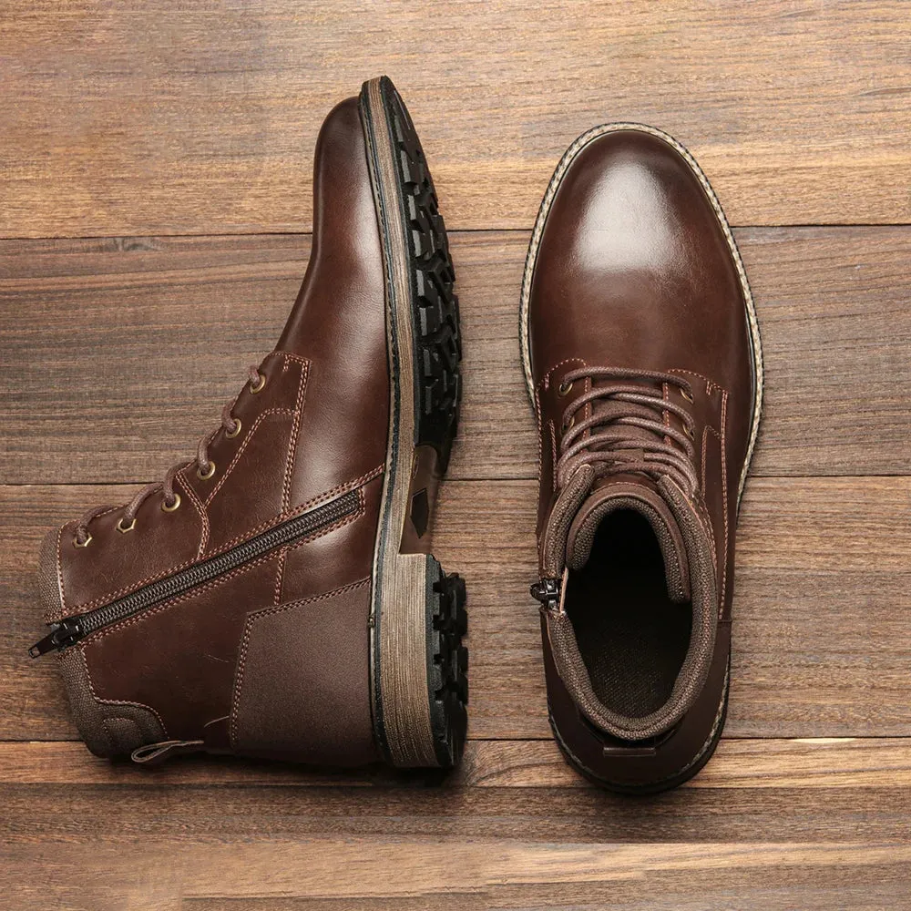 Retro british leather boots