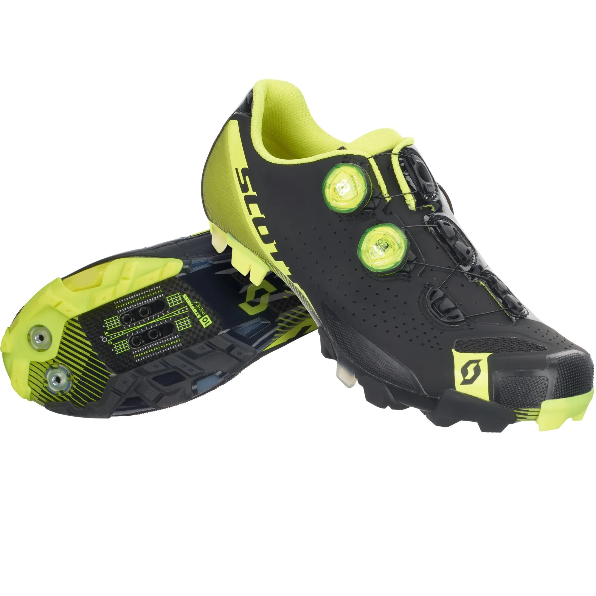 Scott Mtb Rc Shoes Matt Black/Gloss neon Yellow 42