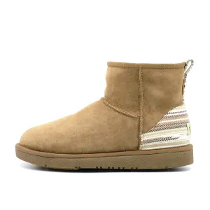 Serape Short Ugg Boot - Chestnut