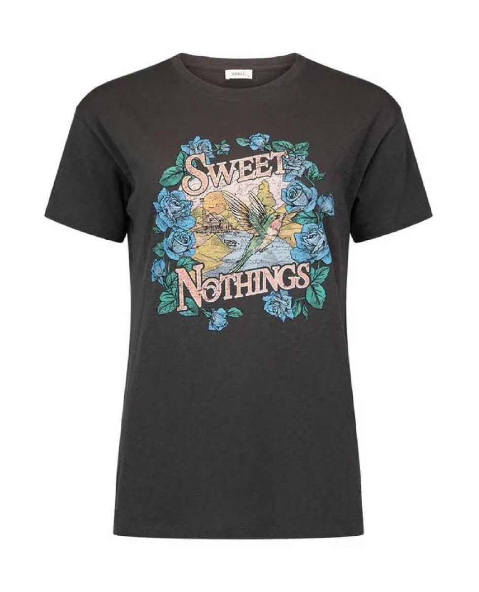 Spell Sweet Nothings Biker Tee Charcoal