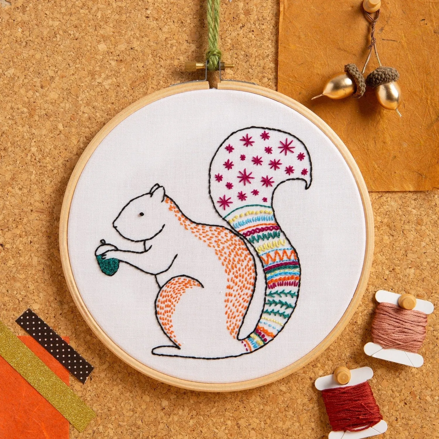 Squirrel Embroidery Kit