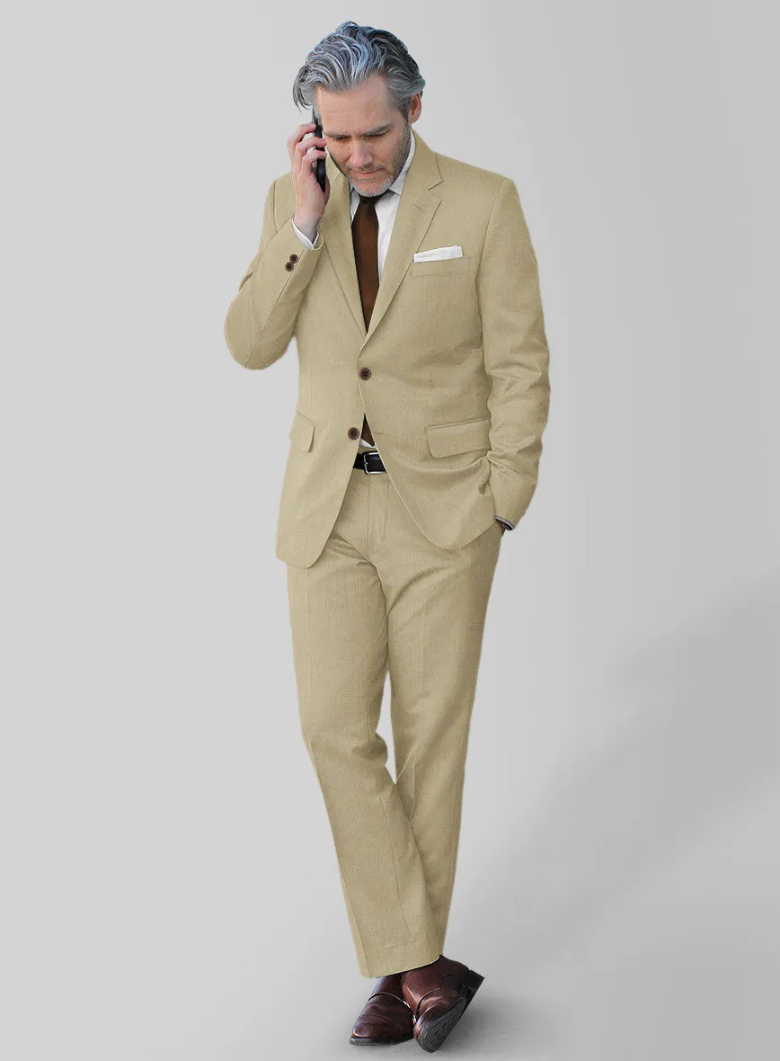 Stretch Khaki Wool Suit