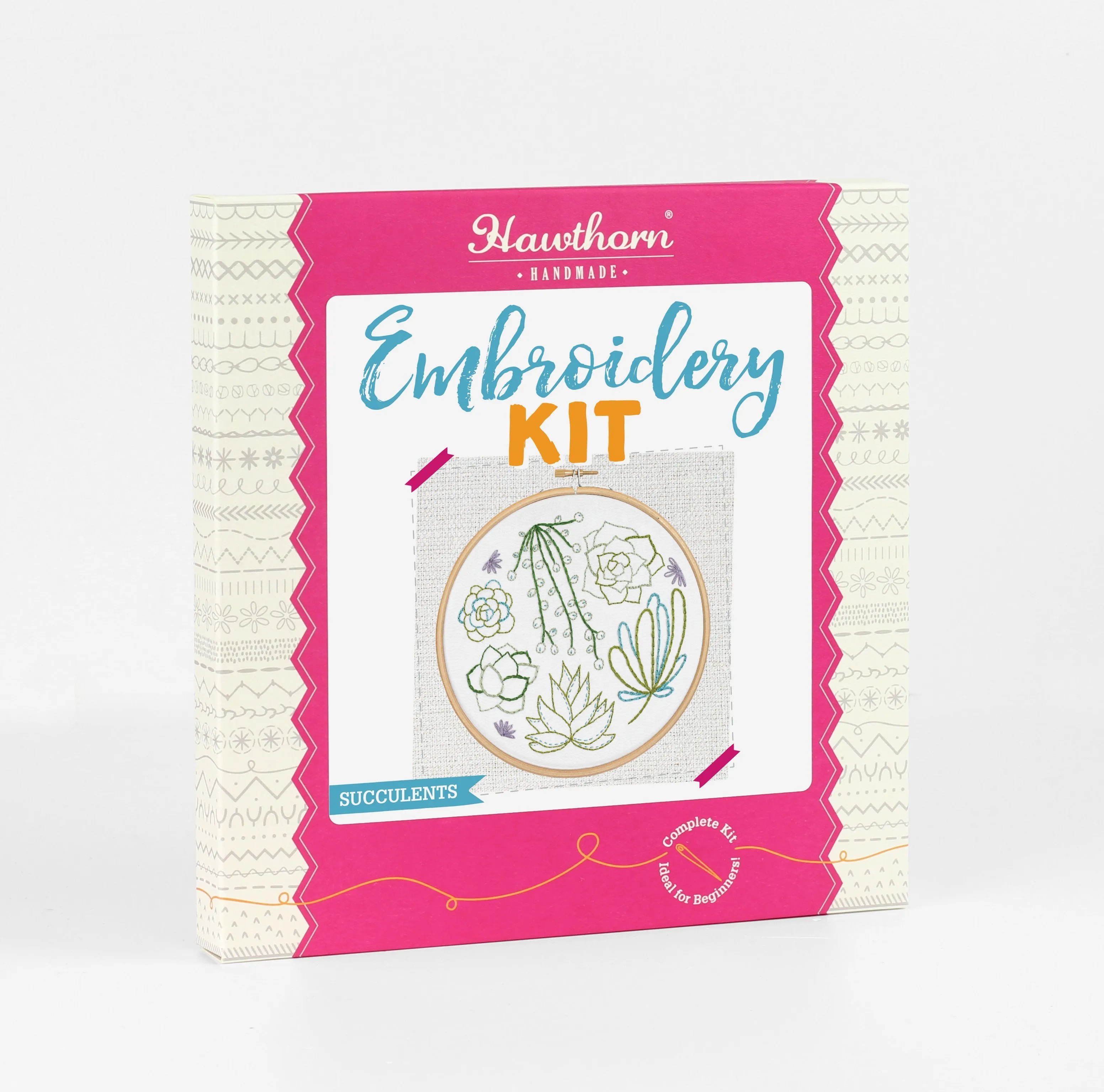 Succulents Embroidery Kit