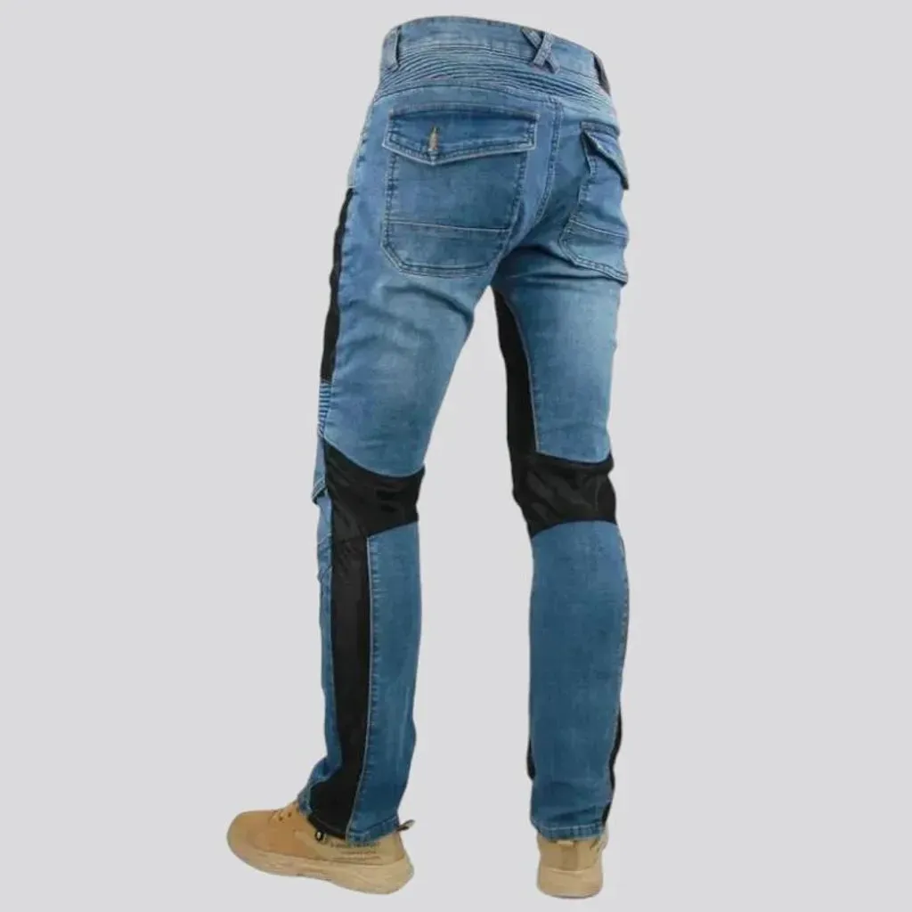 Super heavyweight men's moto jeans