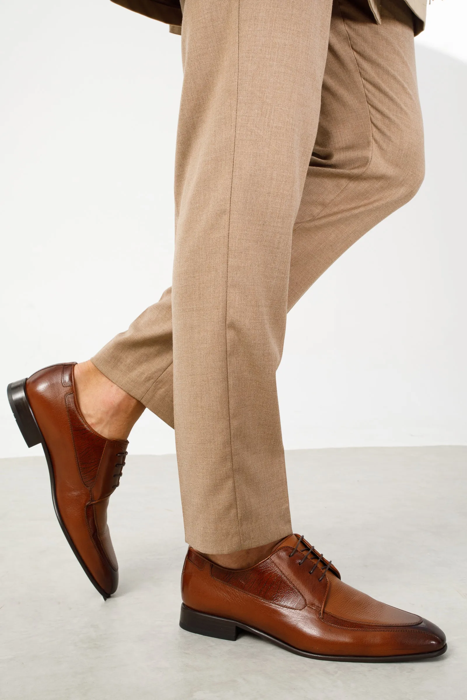 The Gardi Tan Leather Derby Men Shoe