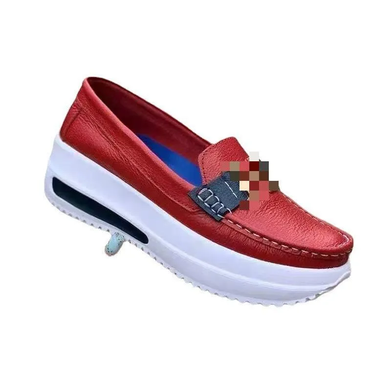 Thick Soled Round Toe Boat Loafer