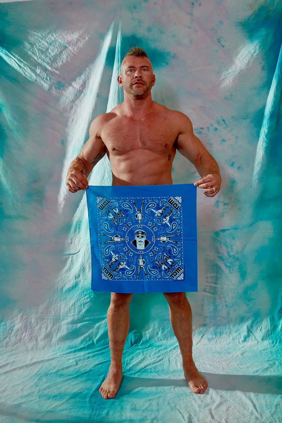 Tom of Finland Bandana by Peachy Kings TURQUOISE