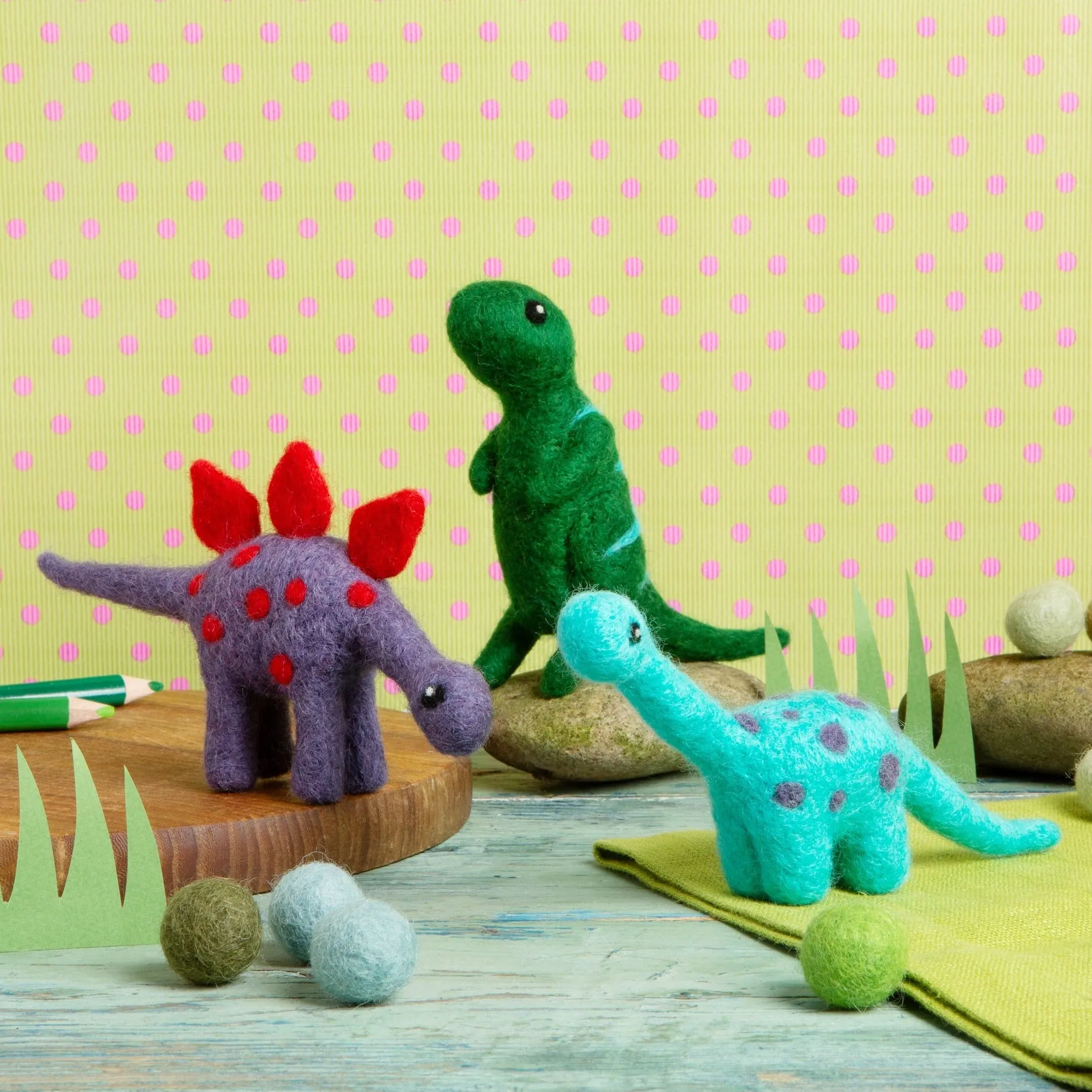 Triceratops Needle Felting Kit