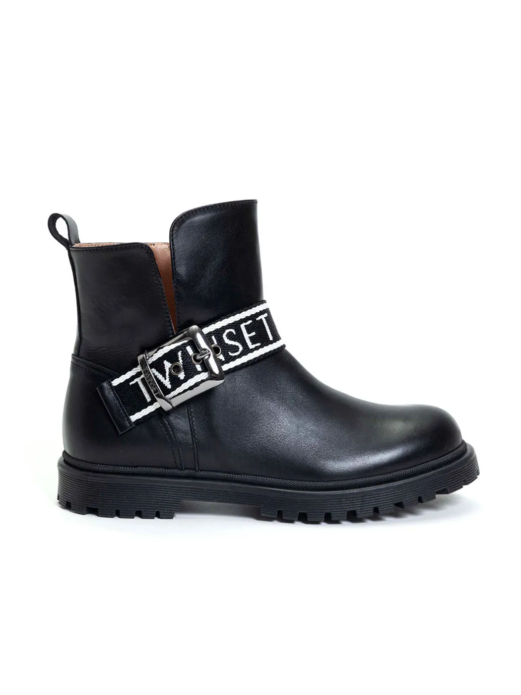 TWINSET kid's black Boots-Biker - 212GCJ010