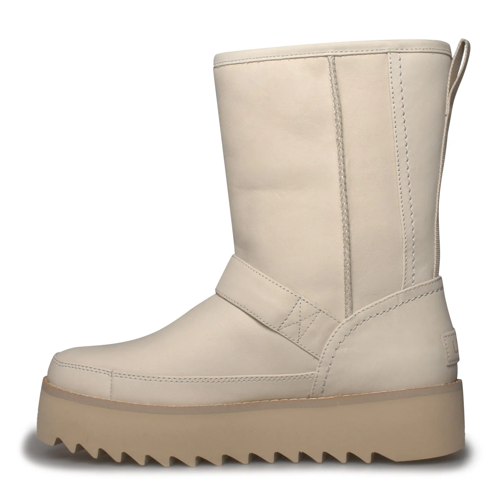 UGG Classic Rebel Biker Short Bone Boots - Women's