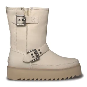 UGG Classic Rebel Biker Short Bone Boots - Women's