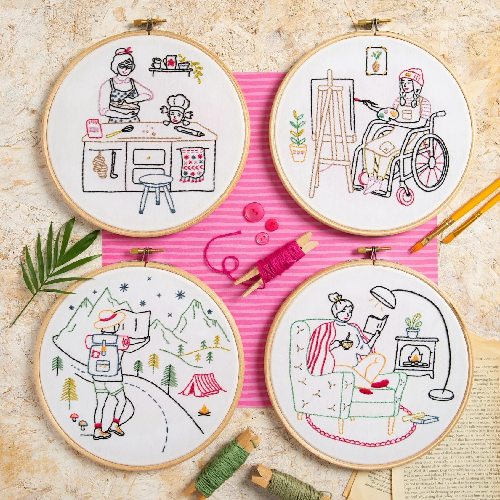 Unwind Embroidery Kit (Wonderful Women Collection)