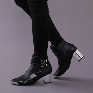 V Model Block Heel Boots Cyberpunk 2077