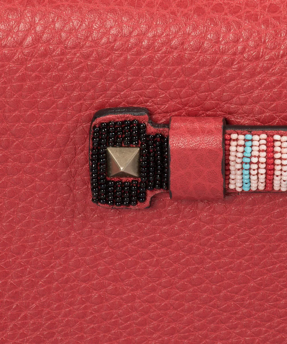 Valentino Rockstud Clutch Purse in Red