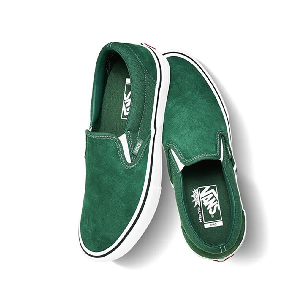 Vans Classic Slip On Pro - Alpine Green/White