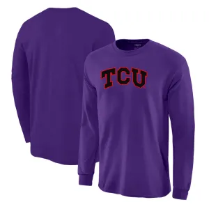 Venley NCAA Texas Christian University TCU TCUHO001A Mens / Womens Boyfriend Long Sleeve Tshirt