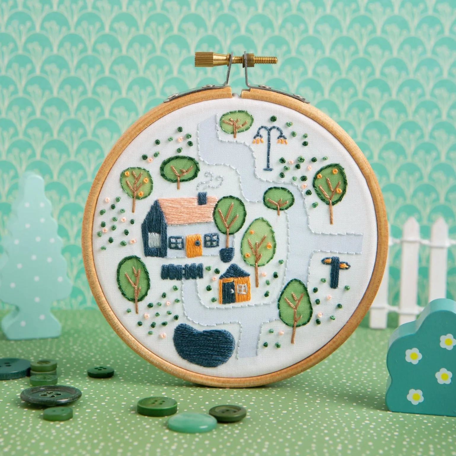 Village Cottage Mini Embroidery Kit