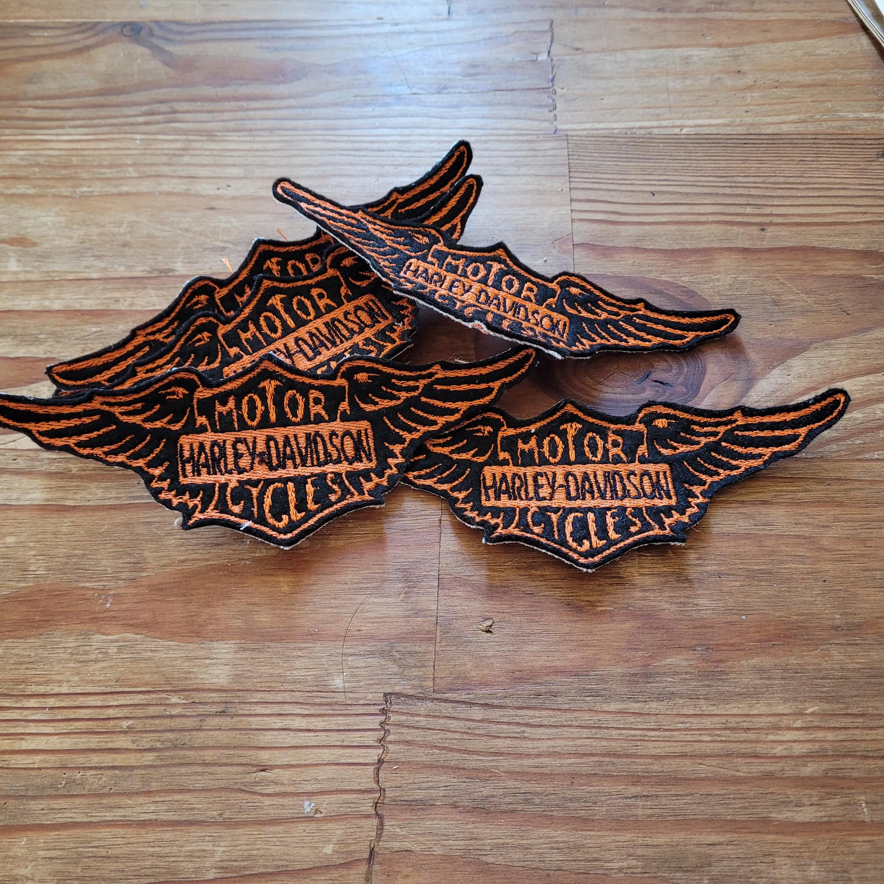 Vintage Harley Wing Logo ( Version Black & Orange)