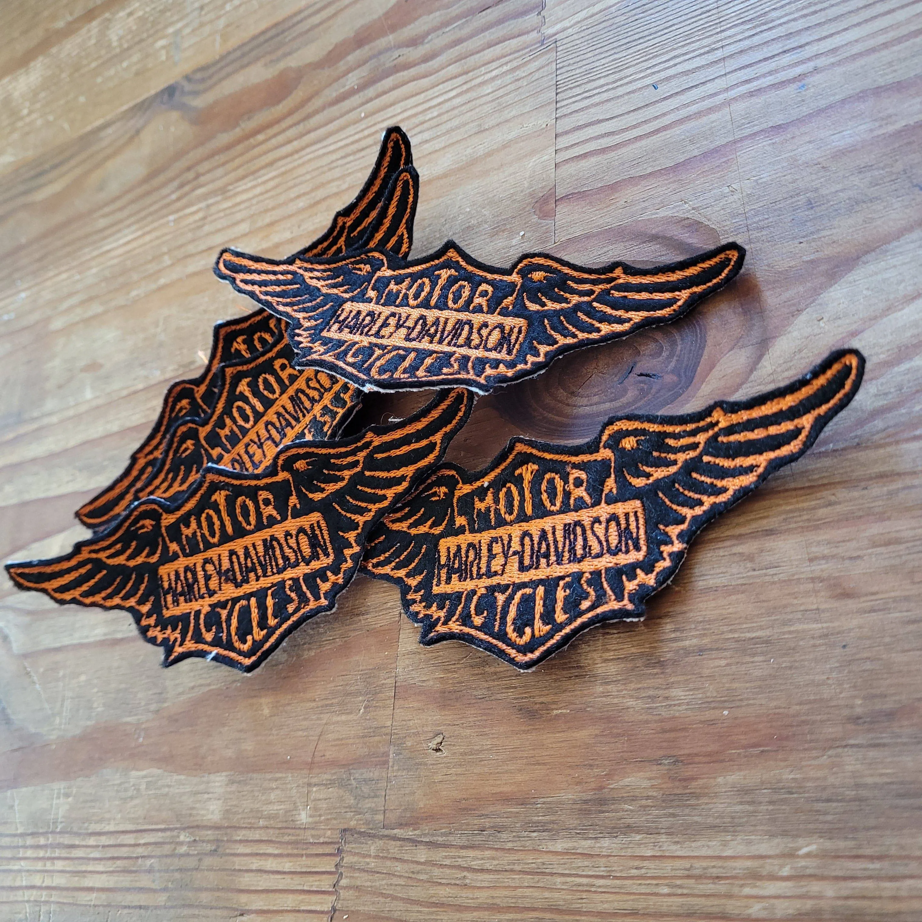 Vintage Harley Wing Logo ( Version Black & Orange)