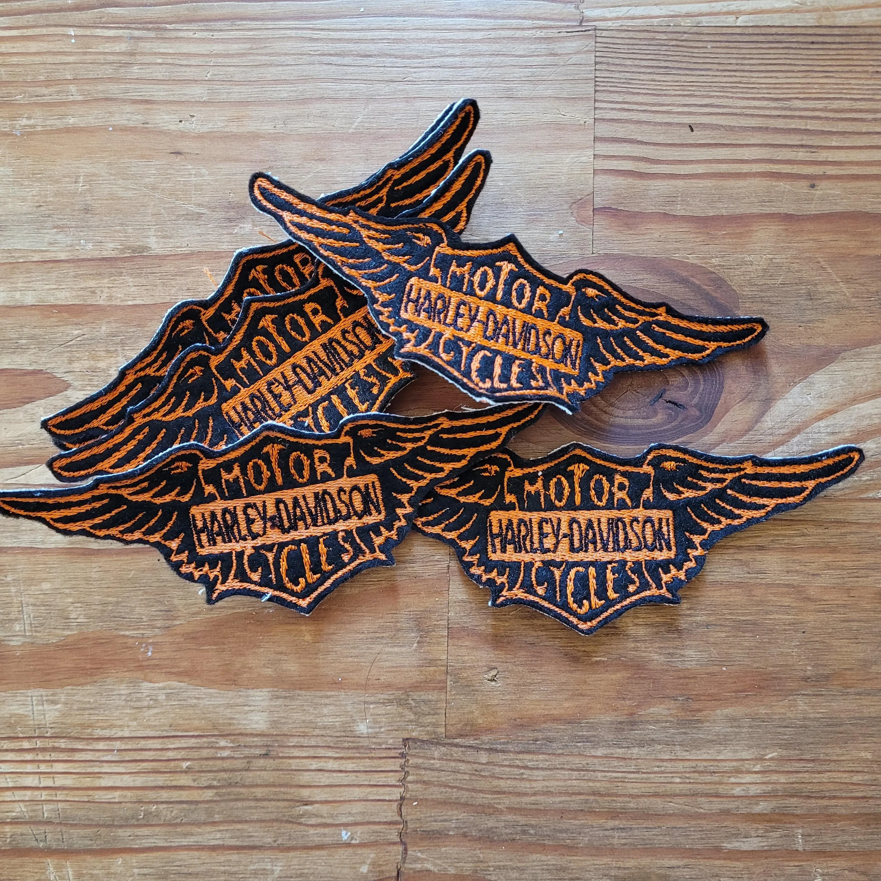 Vintage Harley Wing Logo ( Version Black & Orange)