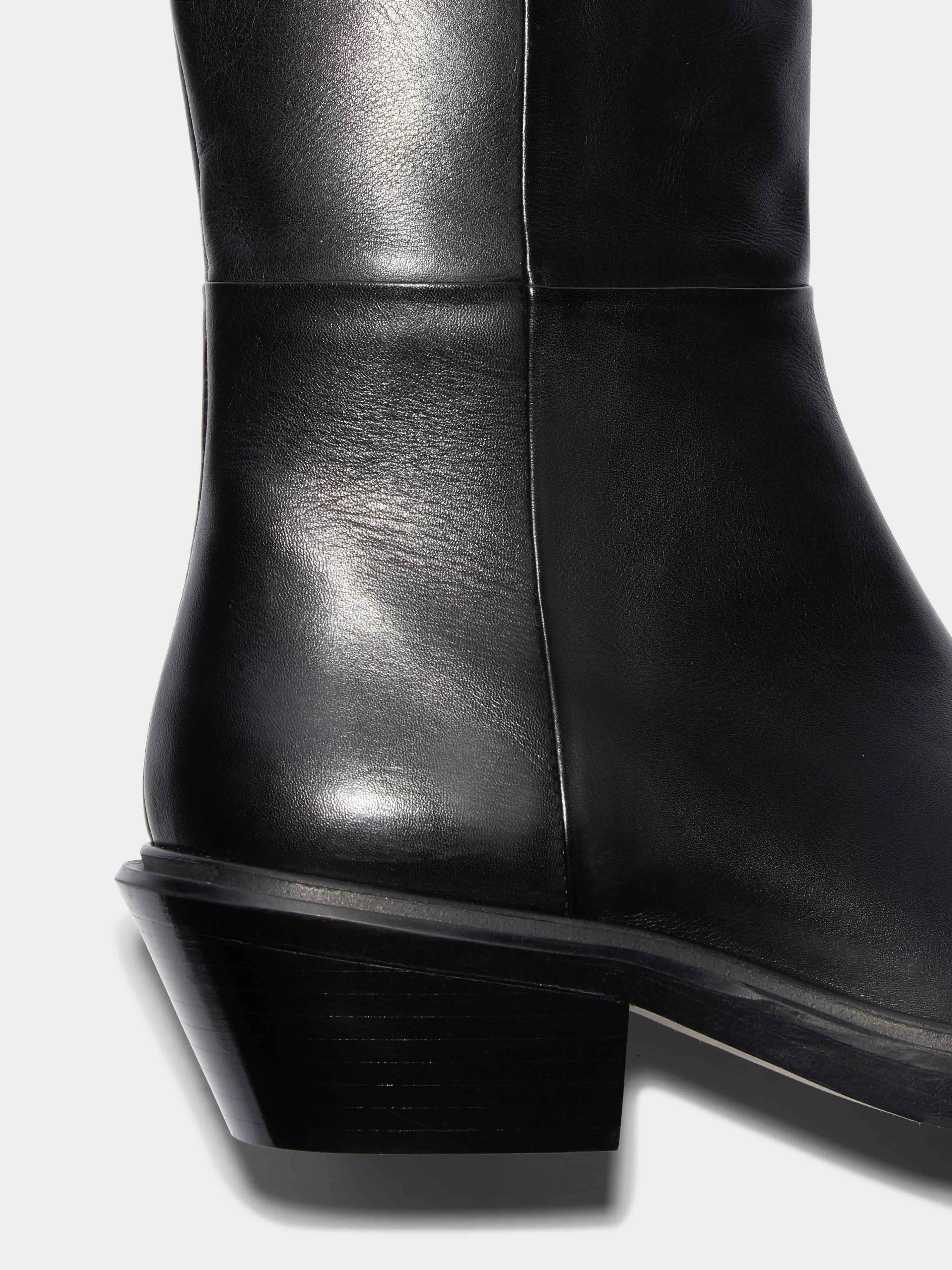 Wita Leather Biker Over-Knee Boots