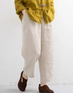 Women Summer Linen Pants 4 Color