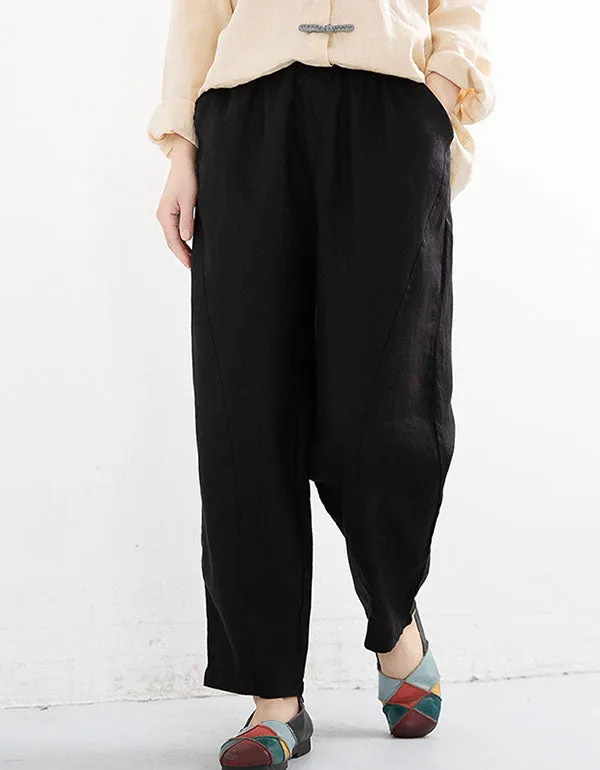 Women Summer Linen Pants 4 Color